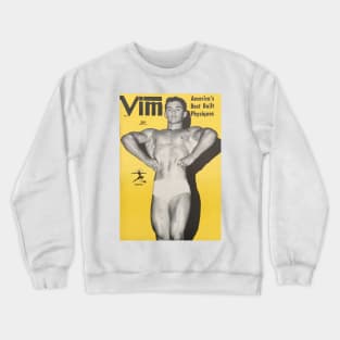 VIM America's Best Built Physique - Vintage Physique Muscle Male Model Magazine Cover Crewneck Sweatshirt